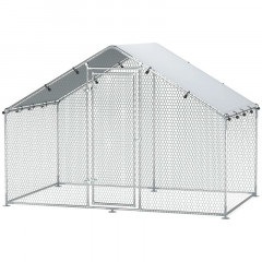 Coteț din oțel cu acoperiș, 3 x 1,7 x 1,9 m | argintiu č.3