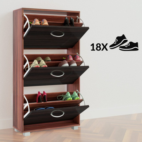 Pantofar rabatabil | wenge-negru č.4