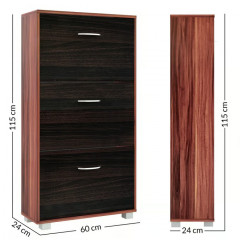 Pantofar rabatabil | wenge-negru č.2