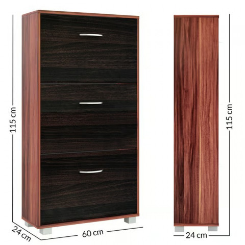 Pantofar rabatabil | wenge-negru č.2