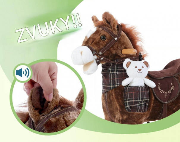 Căluț cu sunete | maro închis č.3