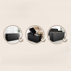 Bancă tapițată cu spațiu de depozitare 80 x 40 x 40 cm | negru č.2