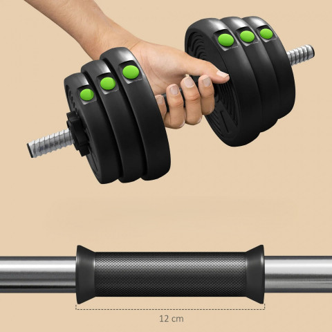 Set de gantere 2 în 1, 30 kg | negre č.6