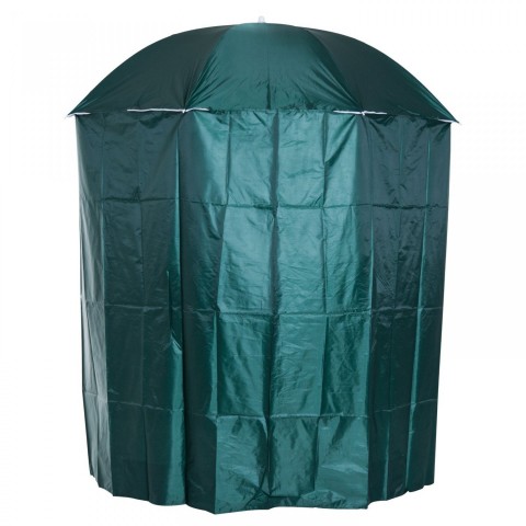 Umbrelă de plajă 2 în 1, 220 x 220 cm cu pereți laterali | verde č.2