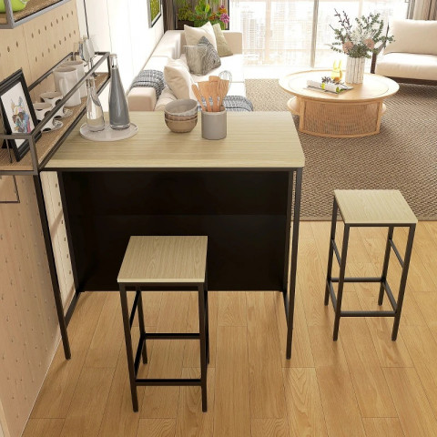 Set bar 3 piese masă + 2 scaune | stejar č.4