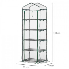 Solar din folie 69x49x193 cm | transparent + verde č.2