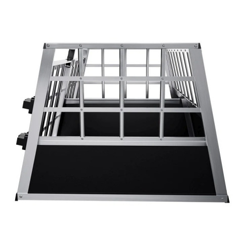 Cușcă de transport câini, din aluminiu, pentru mașină 65 x 91 x 69 cm č.5