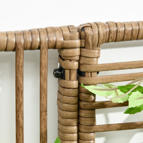 Pat supraînălțat din poliratan cu grilaj 103 x 103 x 29 cm | nisip č.5