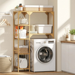 Etajeră din bambus pentru mașina de spălat | natural č.1