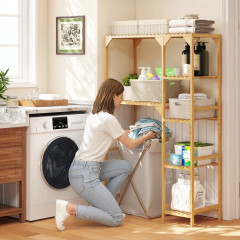 Etajeră din bambus pentru mașina de spălat | natural č.3