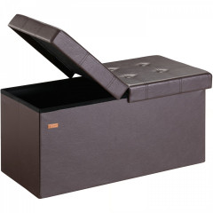 Bancă tapițată cu spațiu de depozitare 80 x 40 x 40 cm | maro č.1