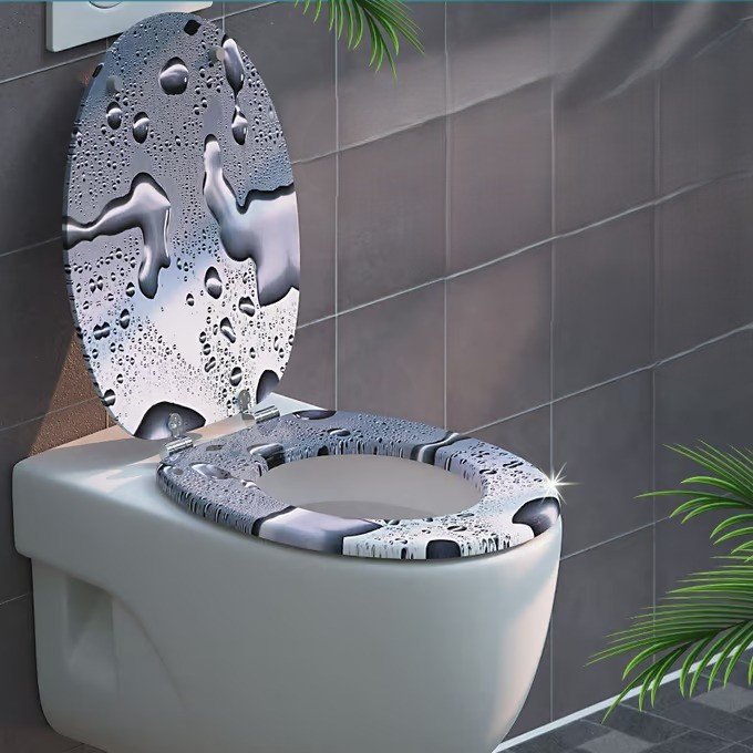 Capac WC Waterdrops cu închidere lentă