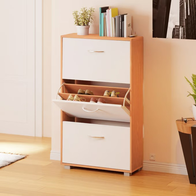 Pantofar 115 × 60 × 24 cm | fag / alb