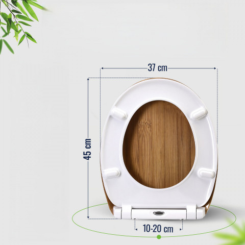 Capac WC cu închidere lentă | bambus č.3