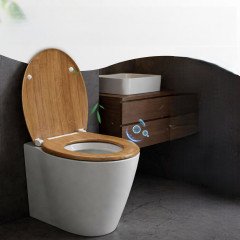 Capac WC cu închidere lentă | bambus č.1