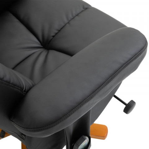 Fotoliu de masaj FIT cu suport pentru picioare | negru č.6