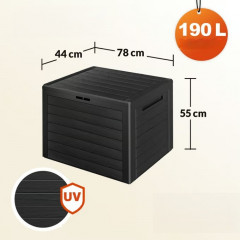 Cutie de depozitare Lille 190 l | antracit č.2