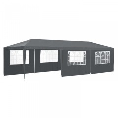 Pavilion de petrecere în grădină 9 x 3 m cu pereți laterali | gri č.1