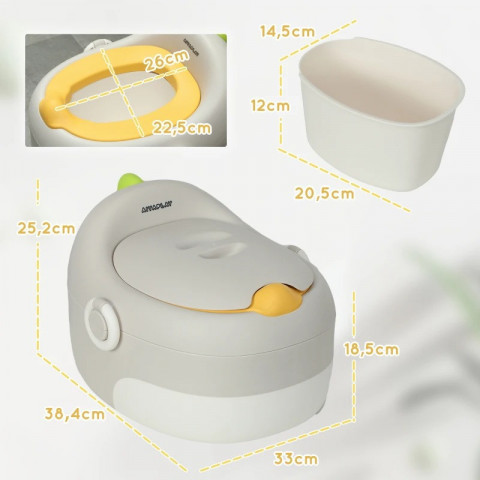 Oliță pentru copii 25,2 x 38,4 x 33 cm | gri č.4