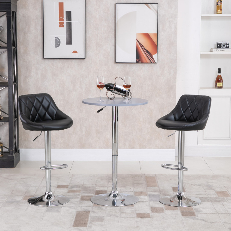 2x scaun de bar Karim | negru