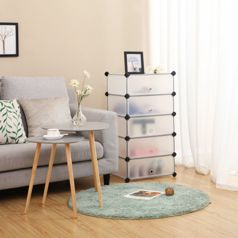 Organizator de rafturi 48 x 36 x 173 cm | transparent č.2