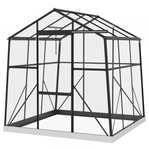 Sera din aluminiu 192 x 192 x 204 cm | negru č.5
