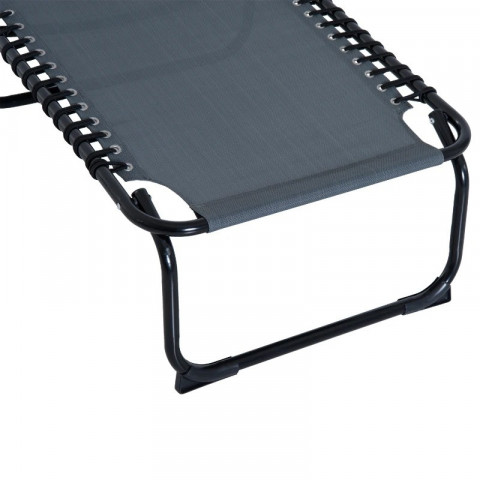 Șezlong de grădină pliabil 197 x 58 x 30 cm | gri č.5
