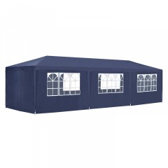 Pavilion de petrecere în grădină 9 x 3 m cu pereți laterali | albastru č.2