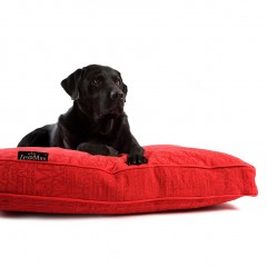 Husă de lux pentru culcușul câinelui Lex & Max Chic 90 x 65 cm | roșu č.1