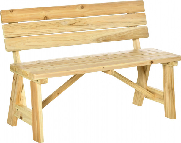 Bancă de grădină din lemn 116 x 56 x 80 cm | culoare naturală č.4