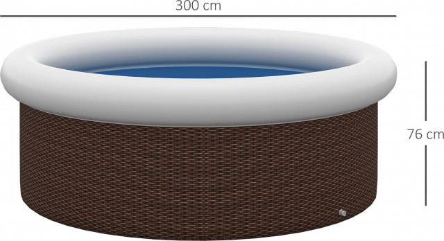 Piscină gonflabilă pentru 1-5 persoane Ø300 x 76 cm | maro č.3