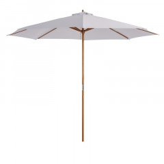 Umbrelă de grădină, din lemn, 300 cm | alb č.2