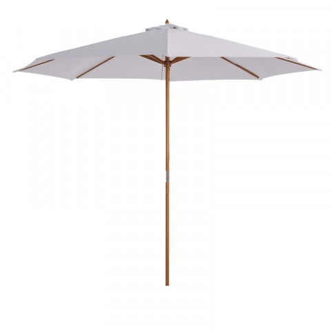 Umbrelă de grădină, din lemn, 300 cm | alb č.2