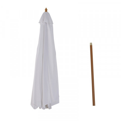 Umbrelă de grădină, din lemn, 300 cm | alb č.5