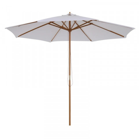 Umbrelă de grădină, din lemn, 300 cm | alb č.6