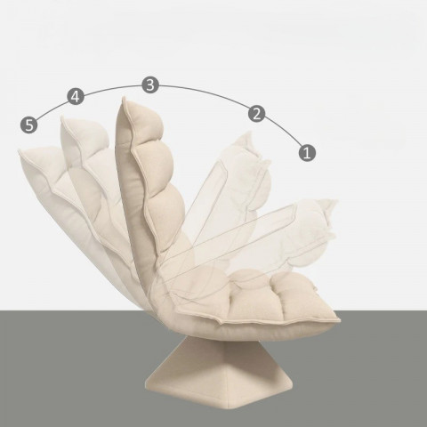 Scaun rotativ 62 x 70 x 95 cm | bej č.2
