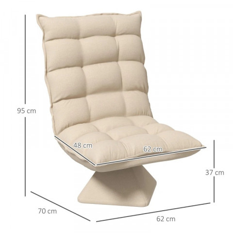 Scaun rotativ 62 x 70 x 95 cm | bej č.4