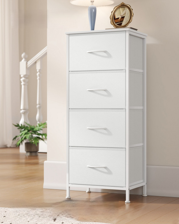 Moderní komoda s úložným prostorem 30 × 39,6 × 95,2 cm | Bílá