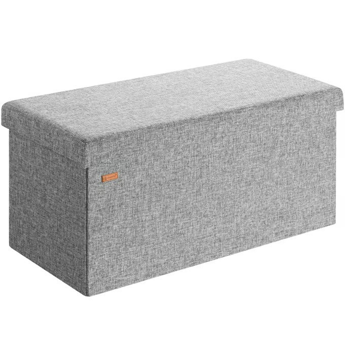 Bancă tapițată cu spațiu de depozitare 80 x 40 x 40 cm | gri