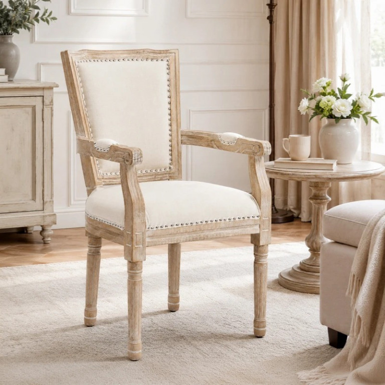 Scaun in stil francez Viola | crem