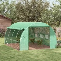 Seră tip tunel cu folie 3,97x3x2 m | verde