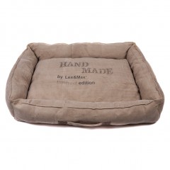 Culcuș de lux pentru câine Lex & Max Hand Made 80 x 60 cm | bej