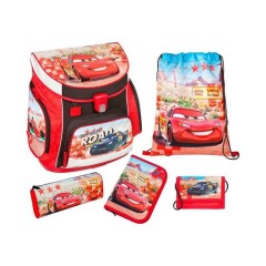 Ghiozdan de scoală Scooli Cars McQueen 5-piese Set | Greutate doar 1050g č.1