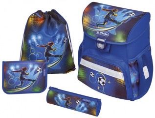Ghiozdan de scoală Herlitz Loop Fotbal Set 4-piese | Greutate doar 890g č.1