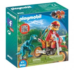 Playmobil 9431 Motociclist cu Raptor č.1