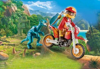 Playmobil 9431 Motociclist cu Raptor č.3