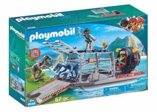 Playmobil 9433 Barcă cu cușcă pentru dinozauri