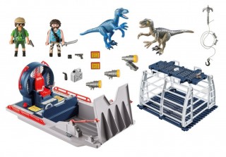 Playmobil 9433 Barcă cu cușcă pentru dinozauri č.3