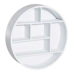 Raft rotund pe perete | alb
