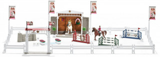 Schleich 42338 Cursa mare de sărituri cu cai č.1